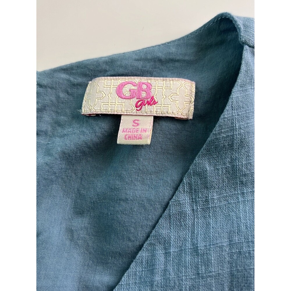 Medium Blue Spring Easter Day Long Sleeve Summer Dress by GB Girls Size Small - Picture 7 of 7
